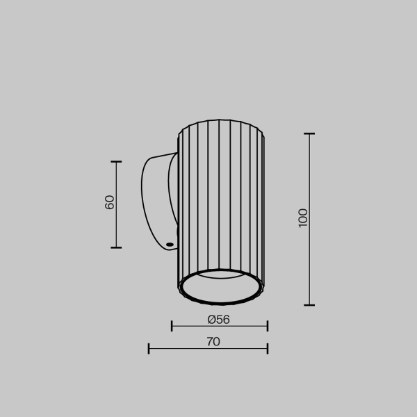 Бра Maytoni Technical Calipso C106WL-01-GU10-B