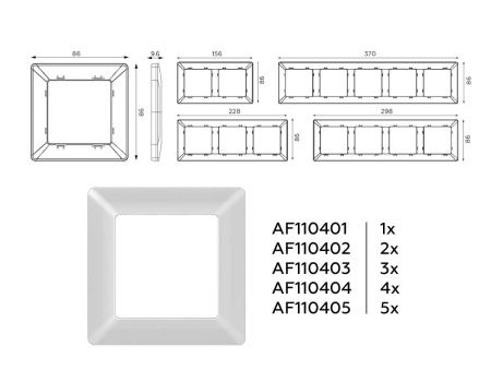 Рамка AMBRELLA VOLT AF110405