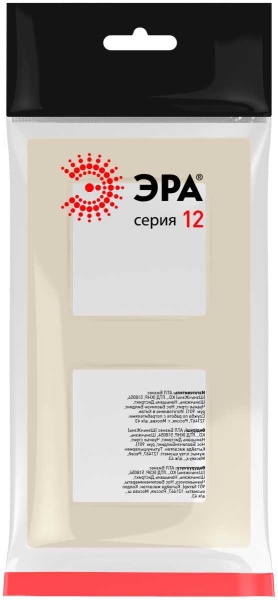 Рамка для розеток и выключателей ЭРА Серия 12 12-5202-02 на 2 поста, Классик, слоновая кость Б0067690
