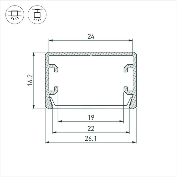Профиль Arlight PLS-LOCK-H16-SMT-2000 ANOD 033224