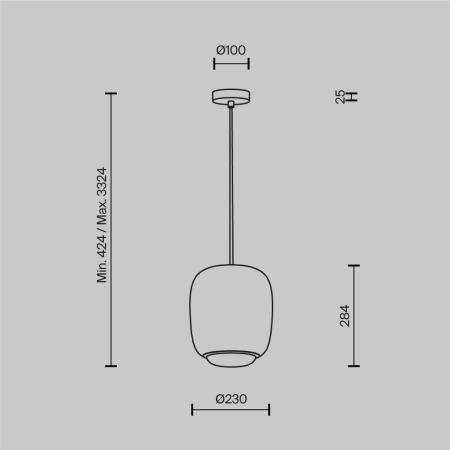 Подвесной светильник Maytoni MOD466PL-L12GR3K