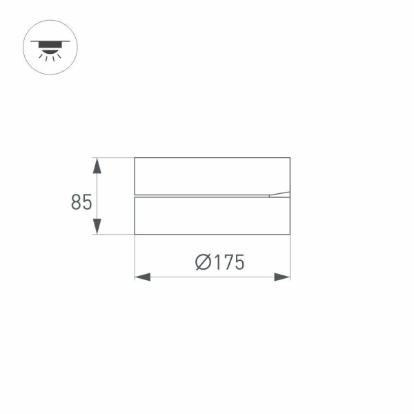 Потолочный светодиодный светильник Arlight SP-Rondo-Flap-R175-16W Warm3000 028164