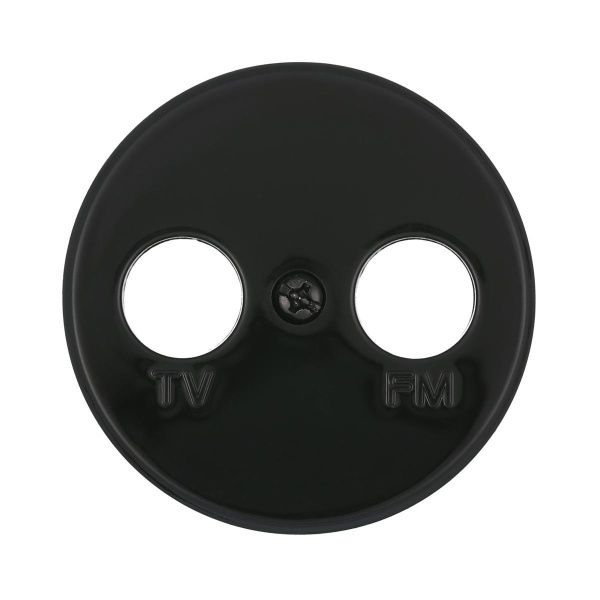 Накладка LK Studio розетки TV+FM, 2 отверстия (черный) Vintage 885208-1