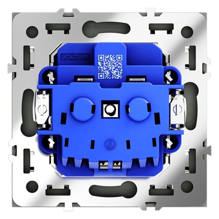 Розетка встраиваемая Voltum S70 с заземлением 16А, (графит) VLS040107