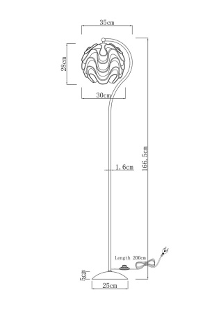 Торшер Moderli Flake V11010-F