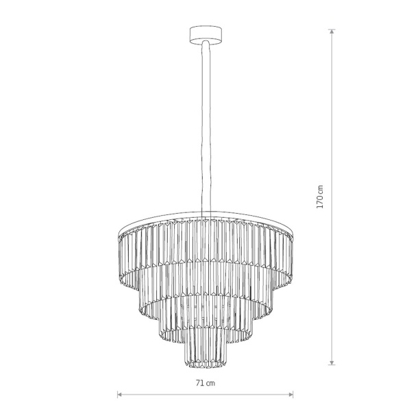 Подвесная люстра Nowodvorski Cristal L Black 7614