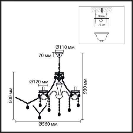Люстра Lumion CLASSI 8346/5