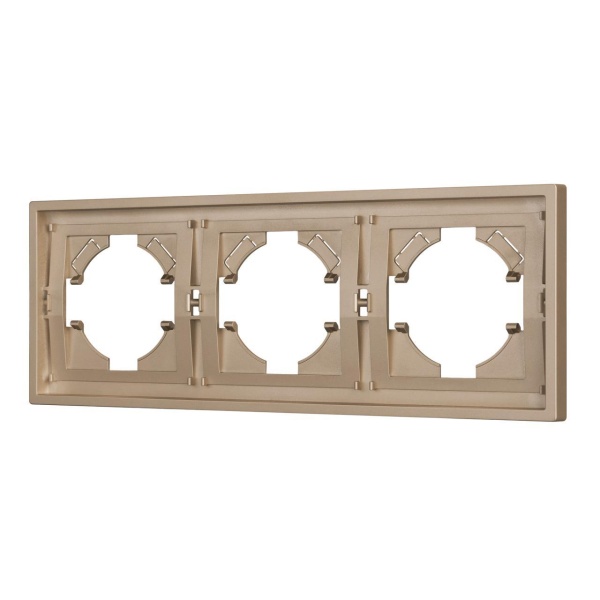 Рамка пластиковая FRM-TENDO-PL-3-GD Arlight 053846