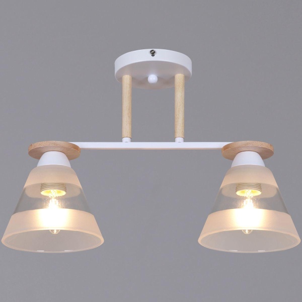 Потолочная люстра Reluce 01630-0.3-02 WH+WOOD