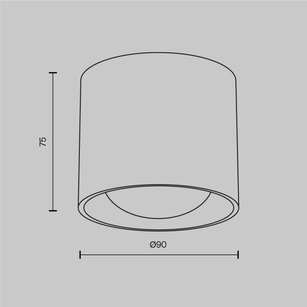 Потолочный светодиодный светильник Maytoni Technical Ceiling Lens C217CL-15W3K-W