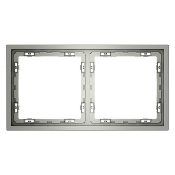 Рамка пластиковая Voltum S70 на 2 поста, (сталь) VLS100205
