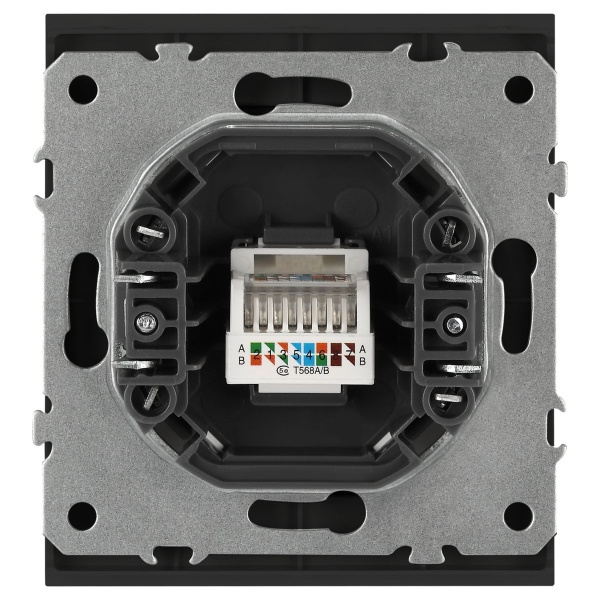 Розетка ЭРА Arktik 16-3107-05 информационная RJ45 антрацит Б0070478