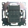 Переключатель двухклавишный Stekker Катрин графит GLS10-7107-06 49414