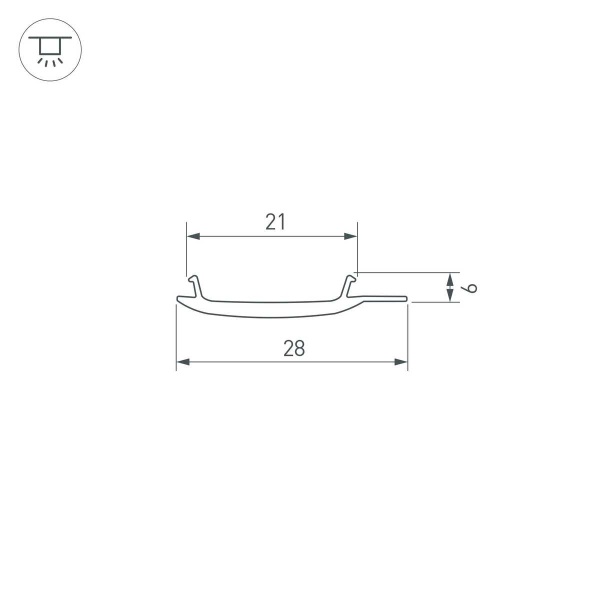 Рассеиватель Arlight Stretch-S-20-Wall-Side-10m 040819