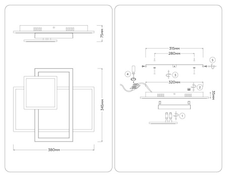 Люстра Ambrella Light ACRYLICA FA1021
