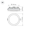 Встраиваемый светодиодный светильник Arlight LTD-115SOL-15W White 020710