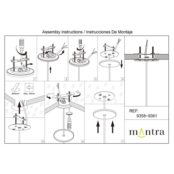 Потолочное основание Mantra Modular Light Florones 9361