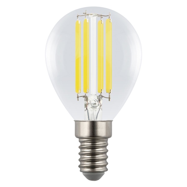 Лампа светодиодная Uniel E14 4W 3000K прозрачная LED-G45-4W/3000K/E14/CL GLY01TR UL-00011938