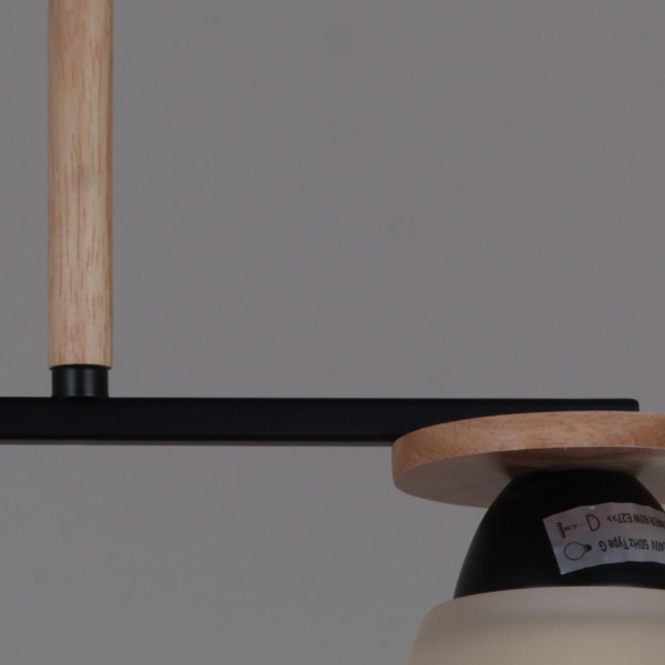 Потолочная люстра Reluce 11630-0.3-02 BK+WOOD