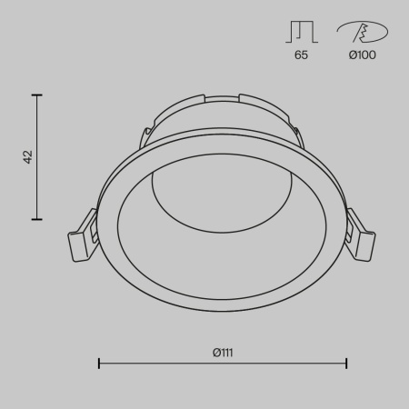 Встраиваемый светильник Maytoni Technical DL126-GX53-WB