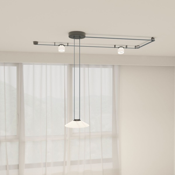 Трековый светодиодный светильник Denkirs Belty Flow DK5565-WH+BK