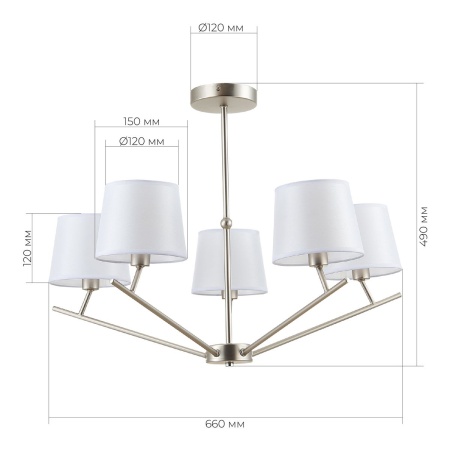 Потолочная люстра Evoluce Denice SLE300102-05