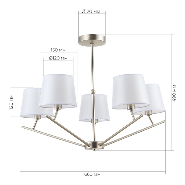 Потолочная люстра Evoluce Denice SLE300102-05