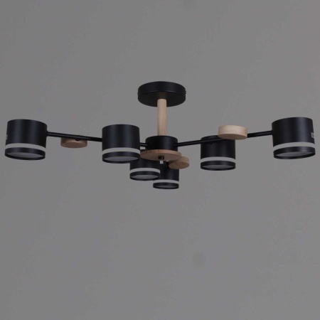 Люстра Reluce 68730-0.3-06 GX53 BK+WOOD