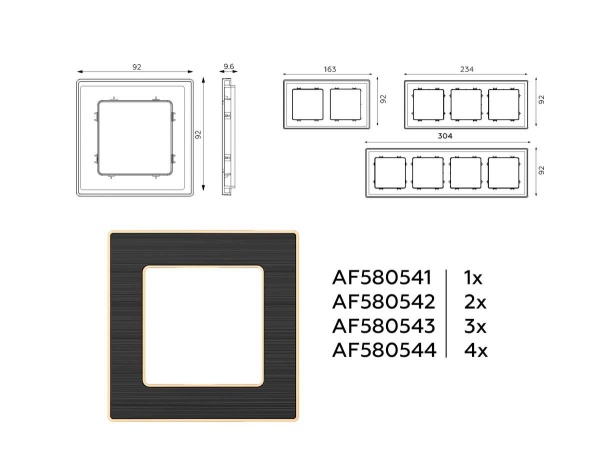 Рамка AMBRELLA VOLT AF580541