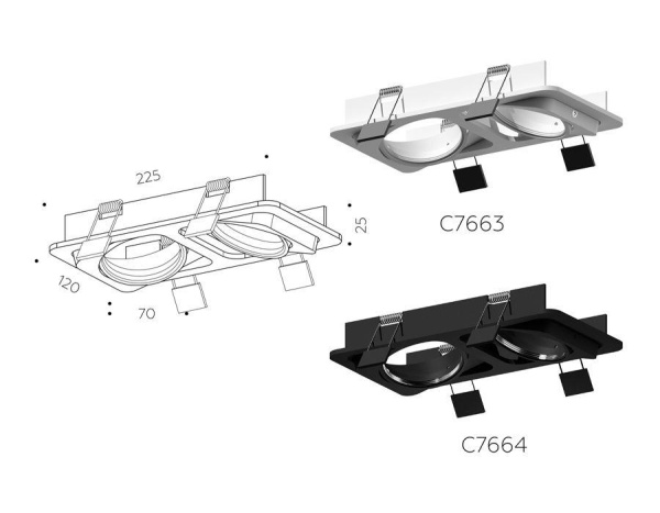 Корпус светильника Ambrella light DIY Spot C7664