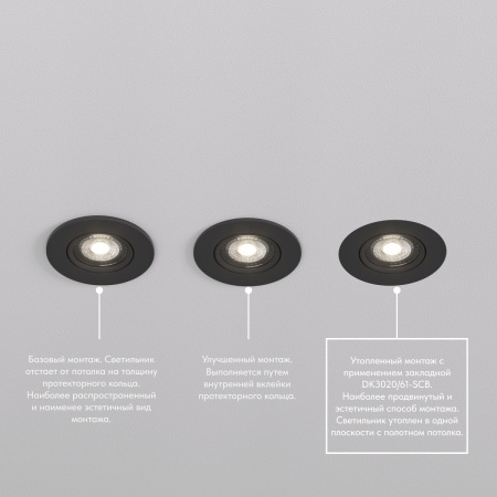 Встраиваемый светильник Denkirs Billum DK3020-BK