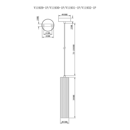 Подвесной светильник Moderli Cora V11929-1P