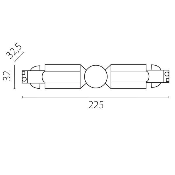 Соединение с меняющимся углом к треку 5040xx-(F)/(R) Lightstar Quattro 504157-FRPI