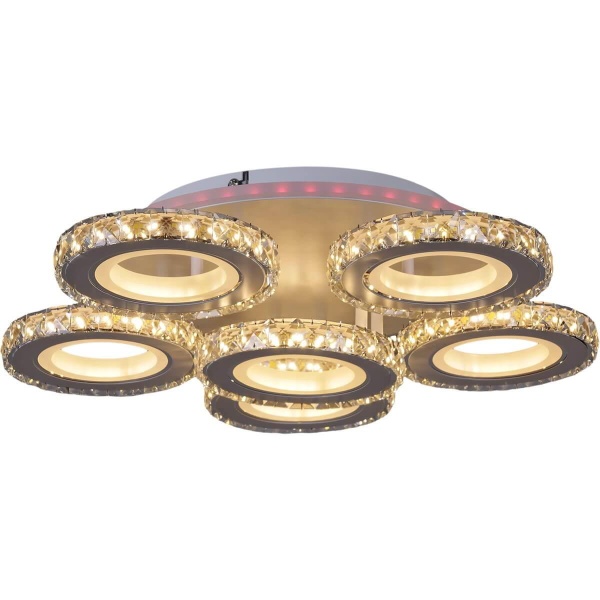 Потолочная светодиодная люстра Reluce 03900-0.3-5+1A WH+CR (RGB)