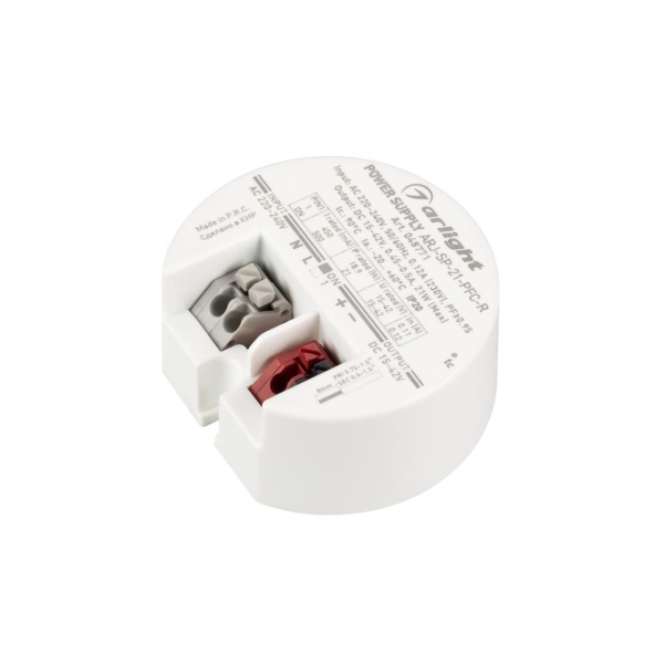 Блок питания ARJ-SP-21-PFC-R (21W, 15-42V, 0.45-0.5A) Arlight 048771