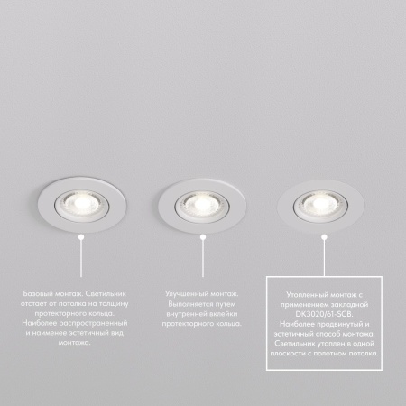 Встраиваемый светильник Denkirs Billum DK3020-WH