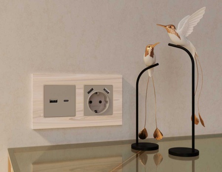 Лицевая панель розетки AMBRELLA VOLT AP3710