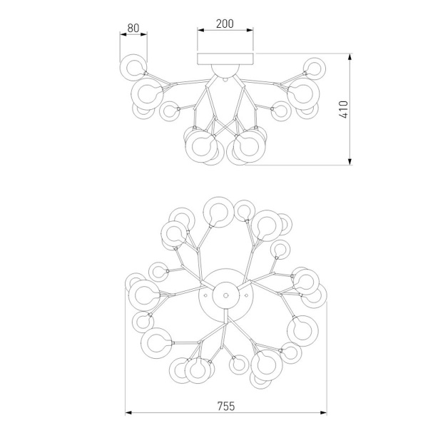 Потолочная люстра Bogates 544