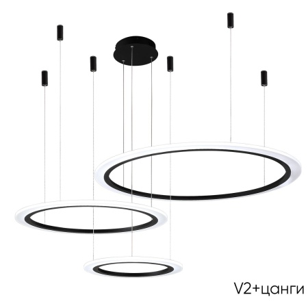 Подвесной светодиодный светильник Crystal Lux Manzana SP67W Led  Black