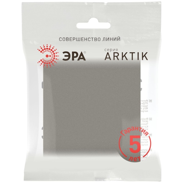 Кнопка ЭРА Arktik 16-1109-07 10АХ-250В титан Б0070400