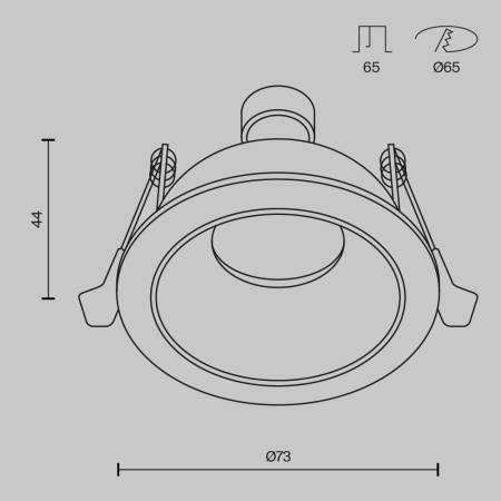 Встраиваемый светильник Maytoni Technical Downlight Share DL126-GU10-WMG