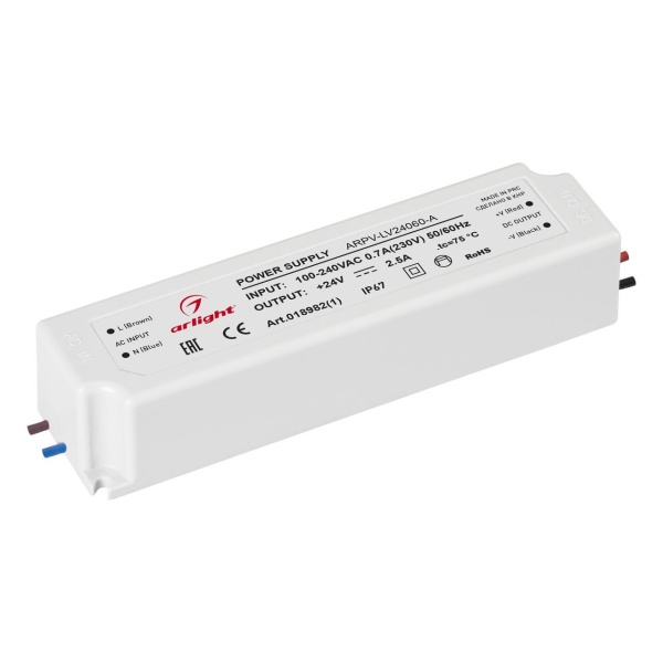 Блок питания Arlight ARPV-LV24060-A 24V 60W IP67 2,5A 018982(1)