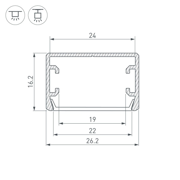 Профиль Arlight PLS-Lock-H16-SMT-3000 Anod 044805