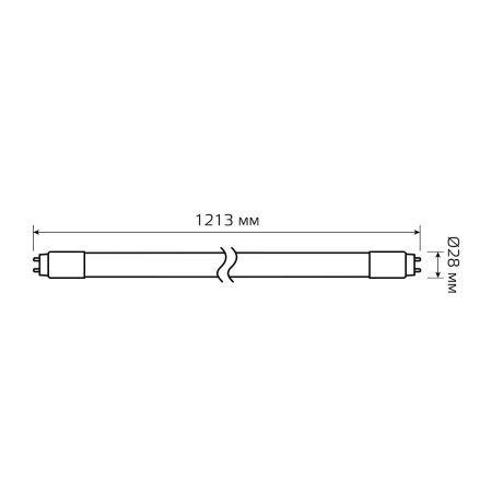 Лампа светодиодная Gauss G13 24W 4000К матовая 93024