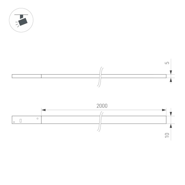 Трековый светодиодный светильник Arlight Mag-Microcosm-Flat-Elastic-L2000-16W Day4000 043251
