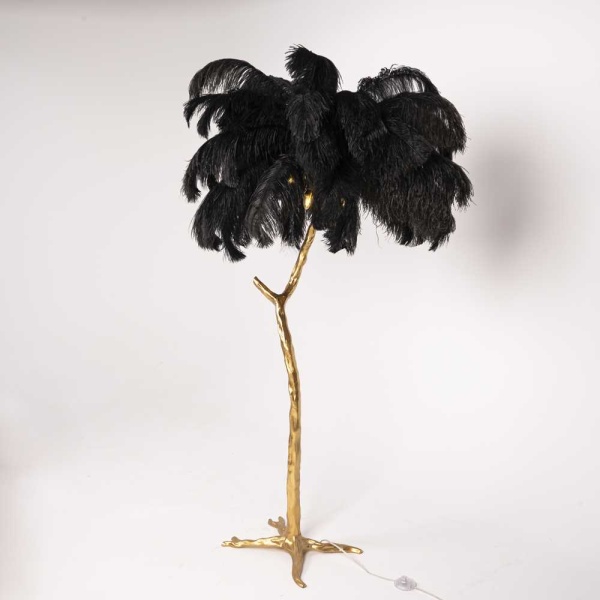 Торшер Imperium Loft Страусиные Перья Feather Lamp A Modern Grand Tour Черный 189584-22