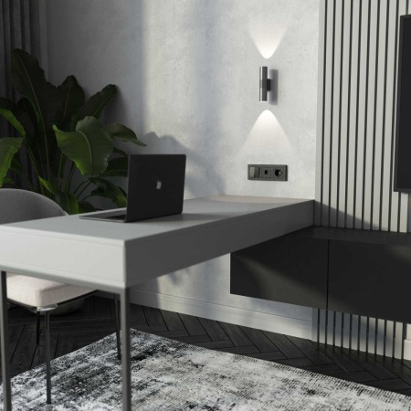 Выключатель Werkel Hammer двухклавишный черный W1220008 4690389162329