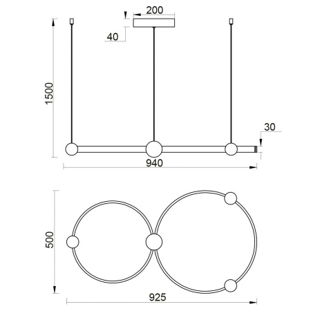 Подвесной светильник Vele Luce Atomo VL7252P22