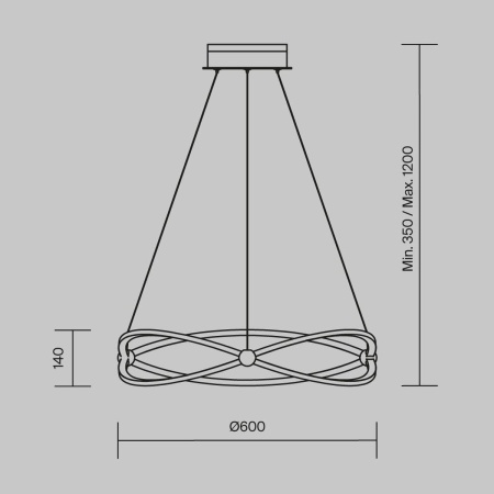 Подвесной светодиодный светильник Maytoni Weave MOD062PL-L45CH3K