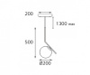 Подвесной светильник Italline Bolla SP 6212/200 brass